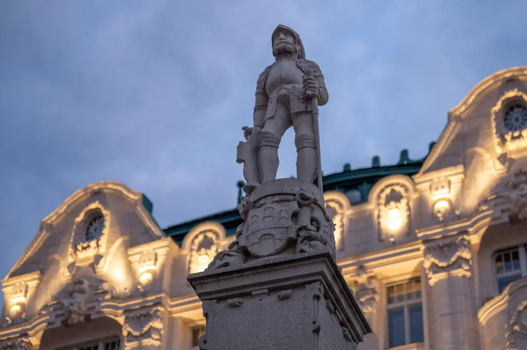 Roland's Fountain on Main Square in Bratislava