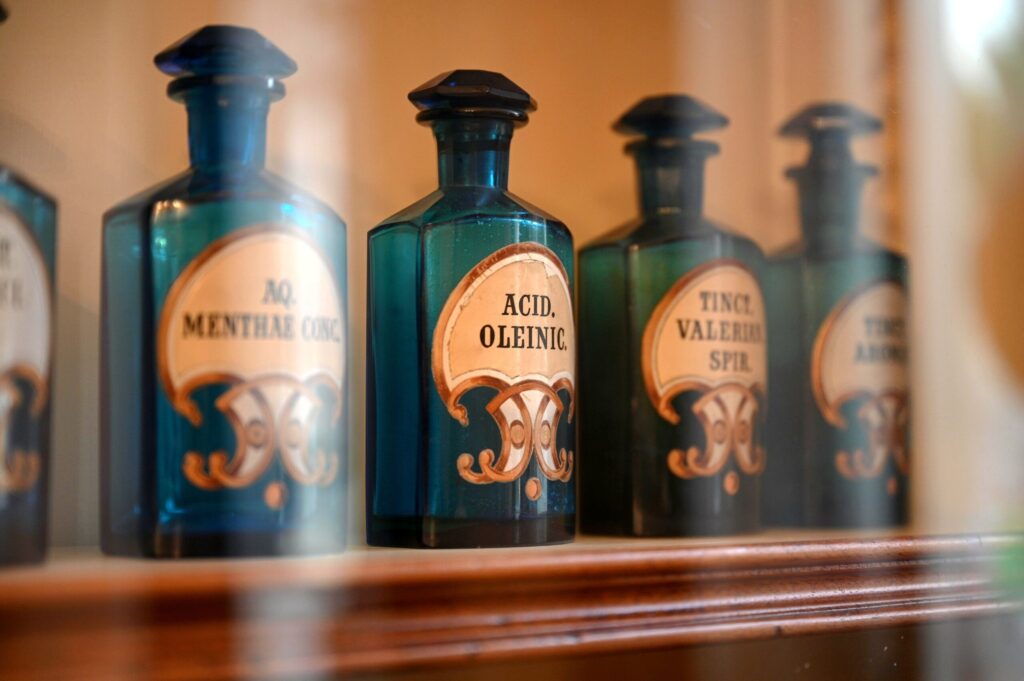 Interior of the Salvator Pharmacy in Bratislava