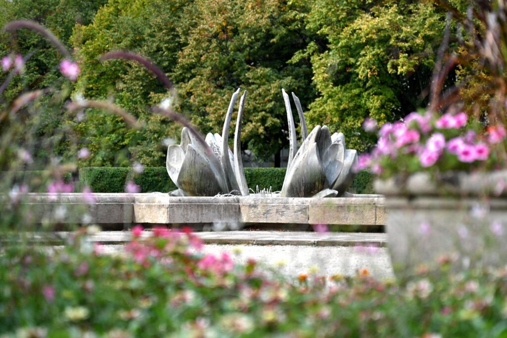 Fountain in the Medicka Garden in Bratislava